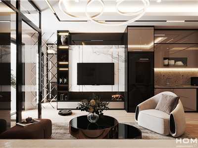 Thiết kế nội thất căn hộ hiện đại, sang trọng- CĐT chị Dung tại chung cư BRG Legend, Hải Phòng