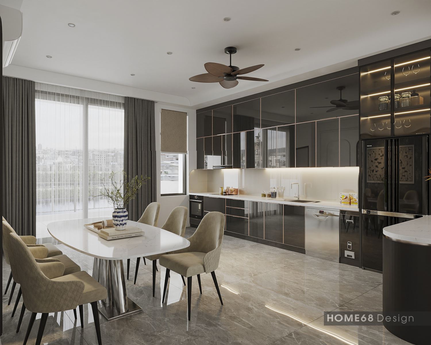 Dự án thiết kế nội thất nhà phố phong cách hiện đại tại An Hải, Hải Phòng - CĐT Anh Trung