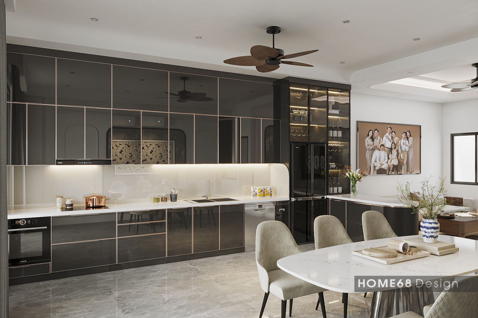 Dự án thiết kế nội thất nhà phố phong cách hiện đại tại An Hải, Hải Phòng - CĐT Anh Trung