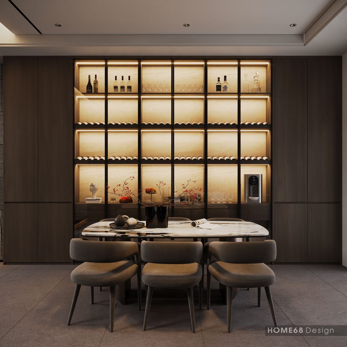 Không gian phòng bếp tràn ngập ánh sáng tự nhiên