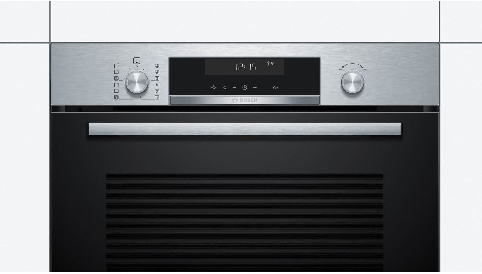 Lò nướng Bosch HBG5585S6B serie 6 với thiết kế màu đen tuyền sang trọng tạo thẩm mỹ trong không gian bếp