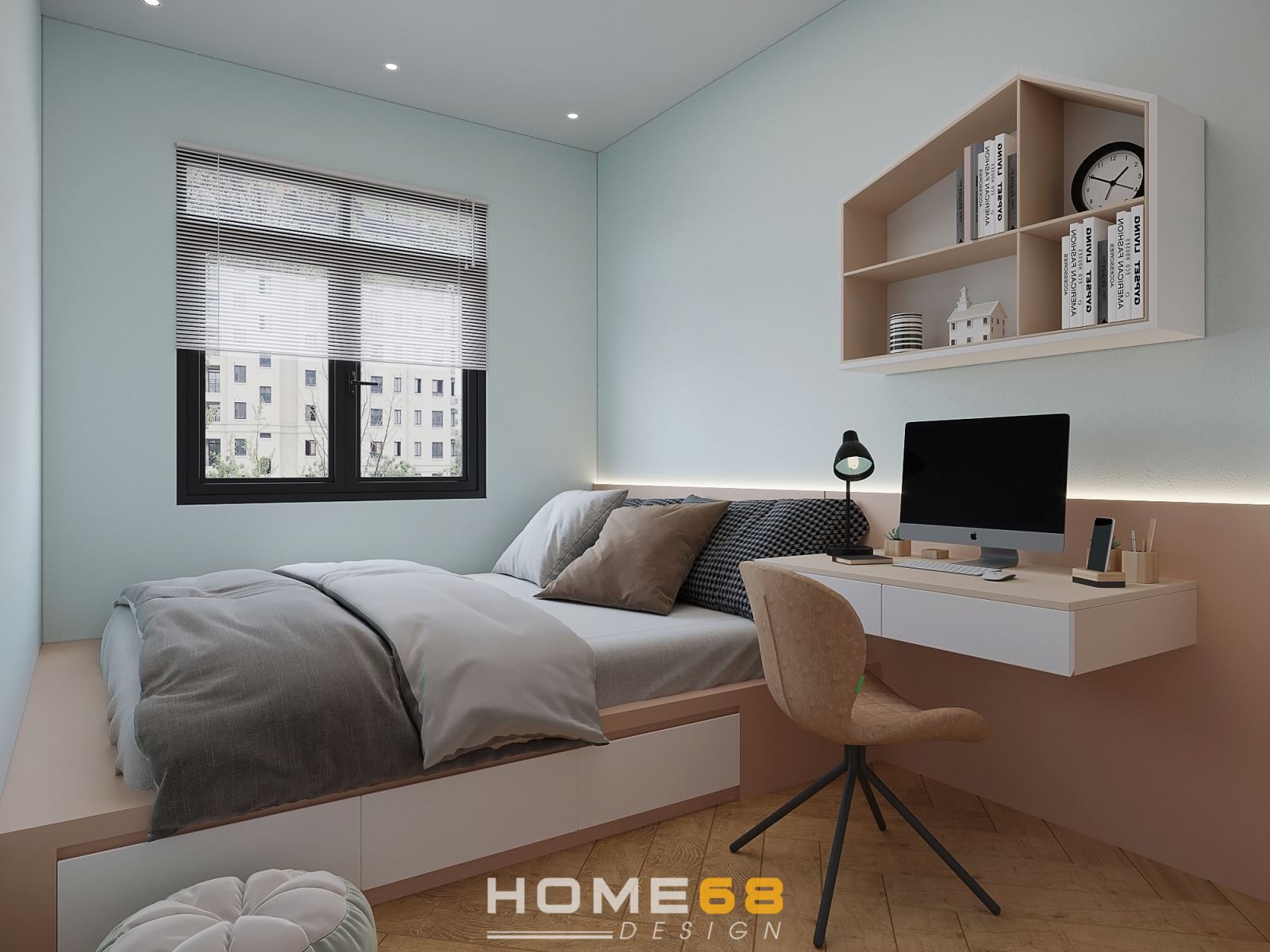 Thiết kế nội thất phòng ngủ con hiện đại, năng động - HOME68