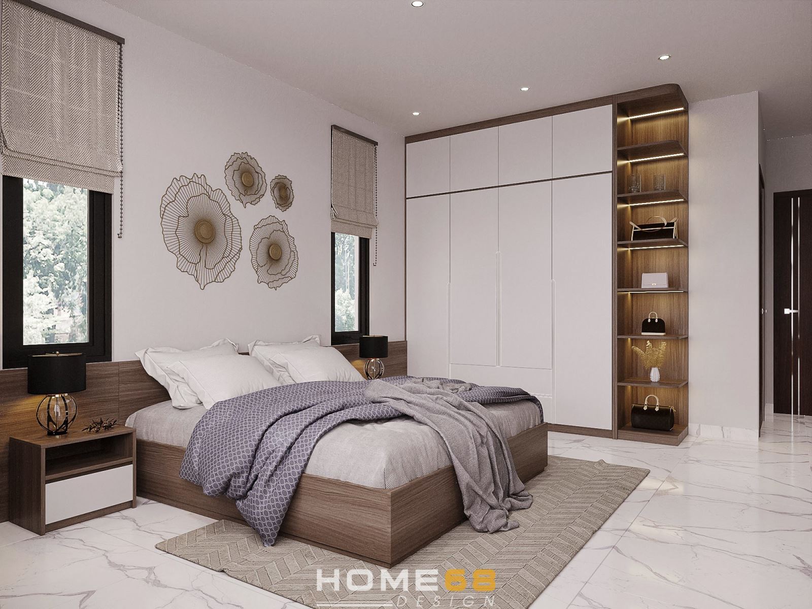 Công trình thiết kế nội thất phòng ngủ hiện đại, đơn giản tại Hải Phòng