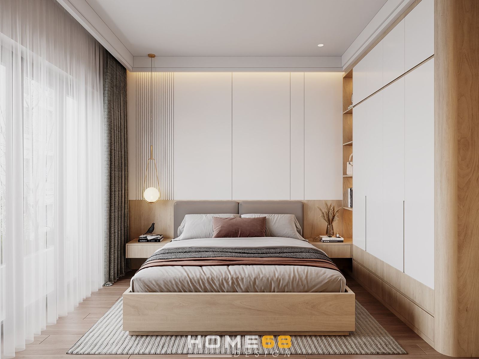 Thiết kế nội thất phòng ngủ con hiện đại, tối giản
