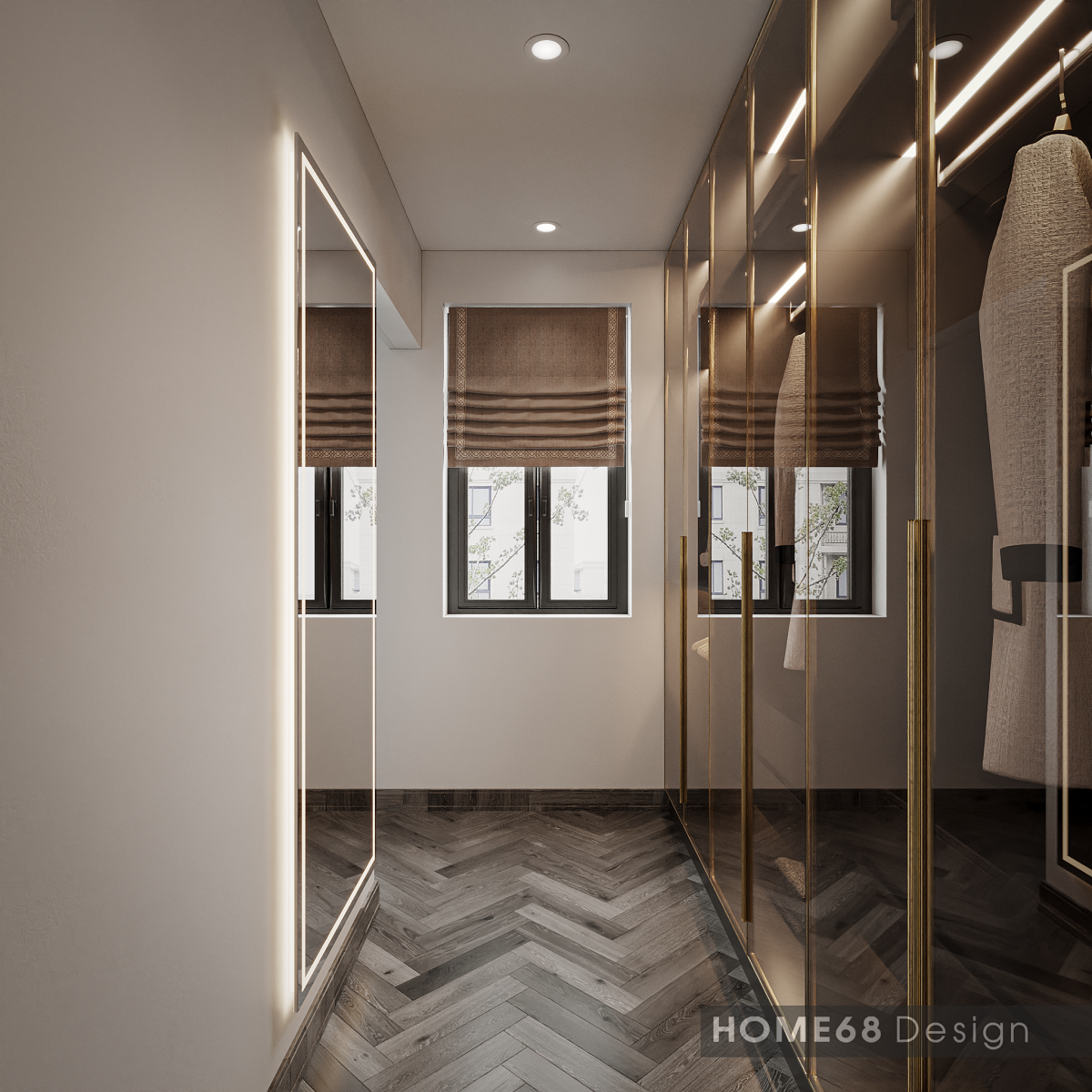 Mẫu thiết kế nội thất phòng ngủ hiện đại của HOME68 đem lại sự ưng ý hoàn toàn từ khách hàng