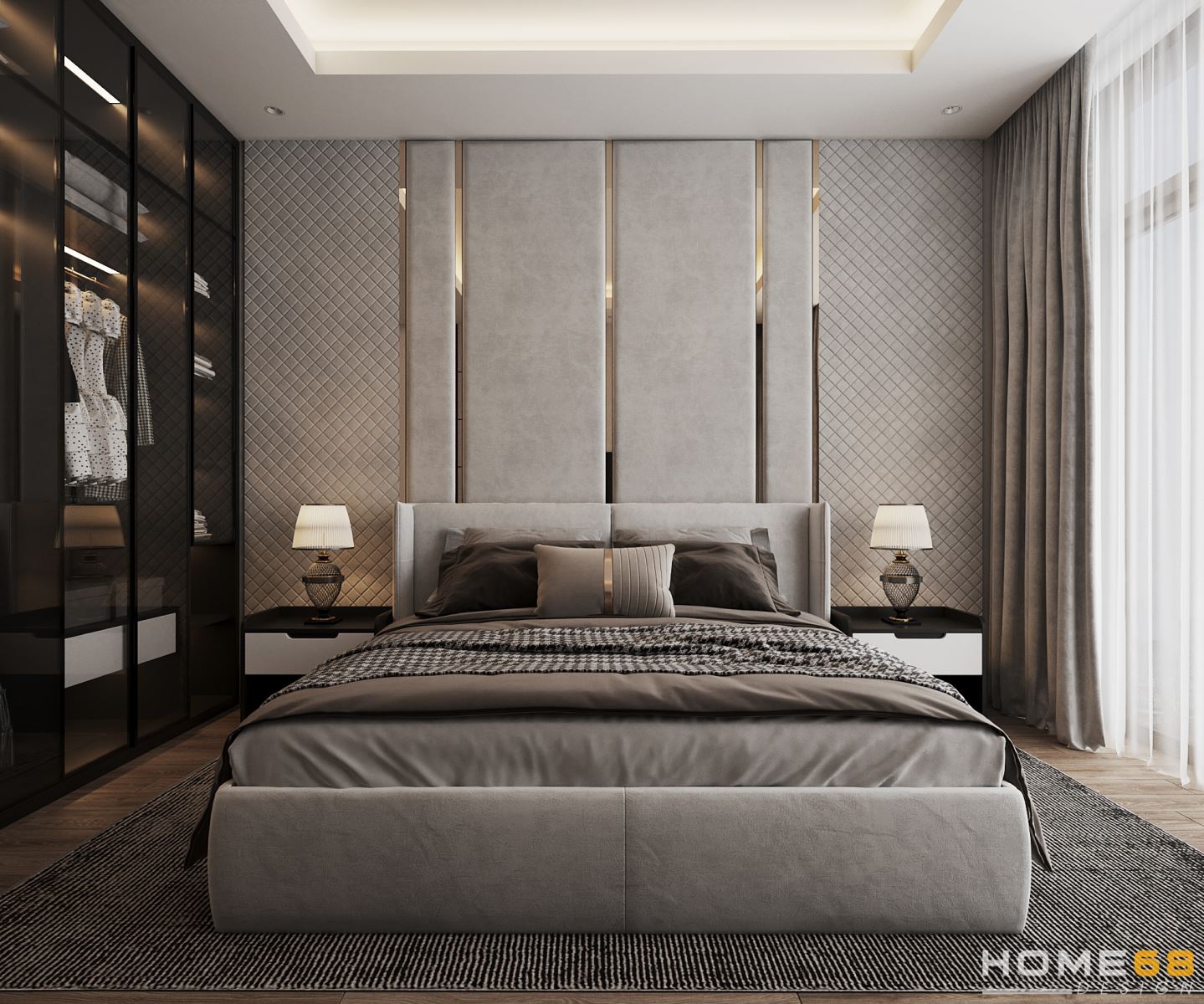 Chiêm ngưỡng thiết kế nội thất phòng ngủ con gái tân cổ luxury đẹp- HOME68