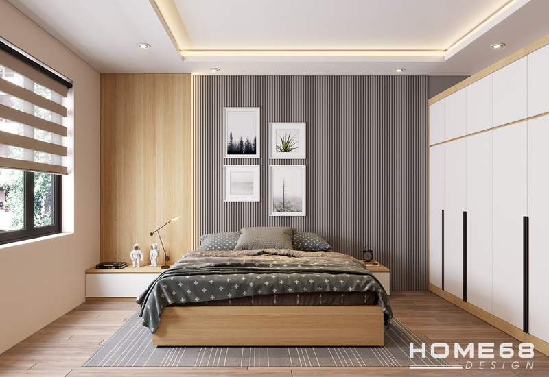 Thiết kế nội thất phòng ngủ con trai hiện đại, tiện nghi- HOME68