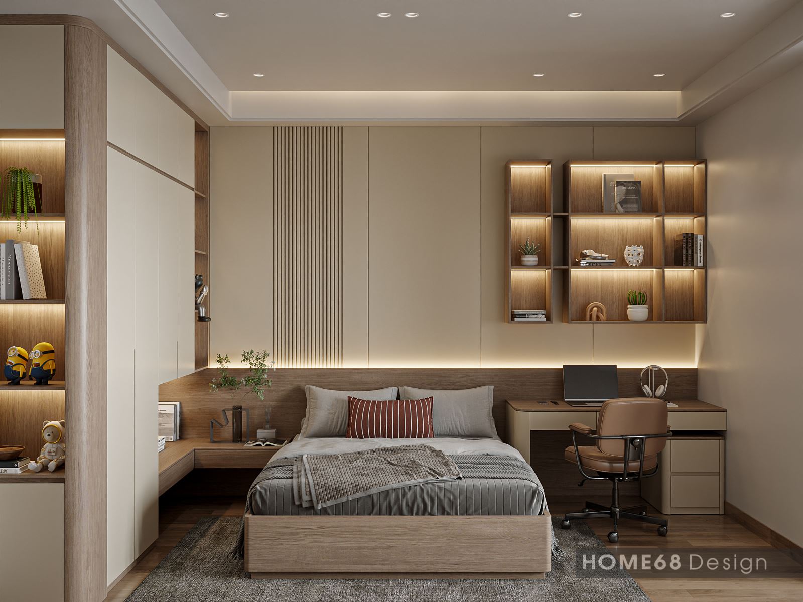 Thiết kế nội thất phòng ngủ của con hiện đại, ấm cúng- HOME68