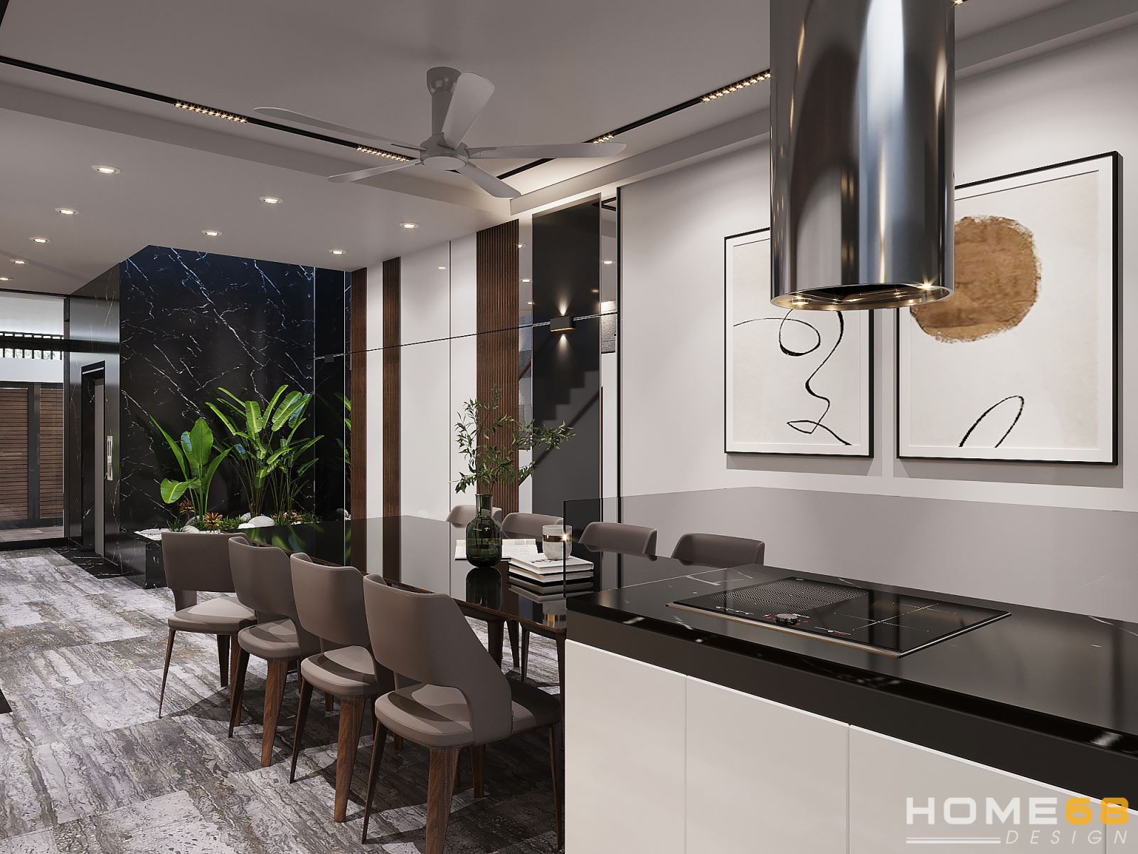 HOME68 thiết kế nội thất phòng ăn hiện đại, đầy đẳng cấp