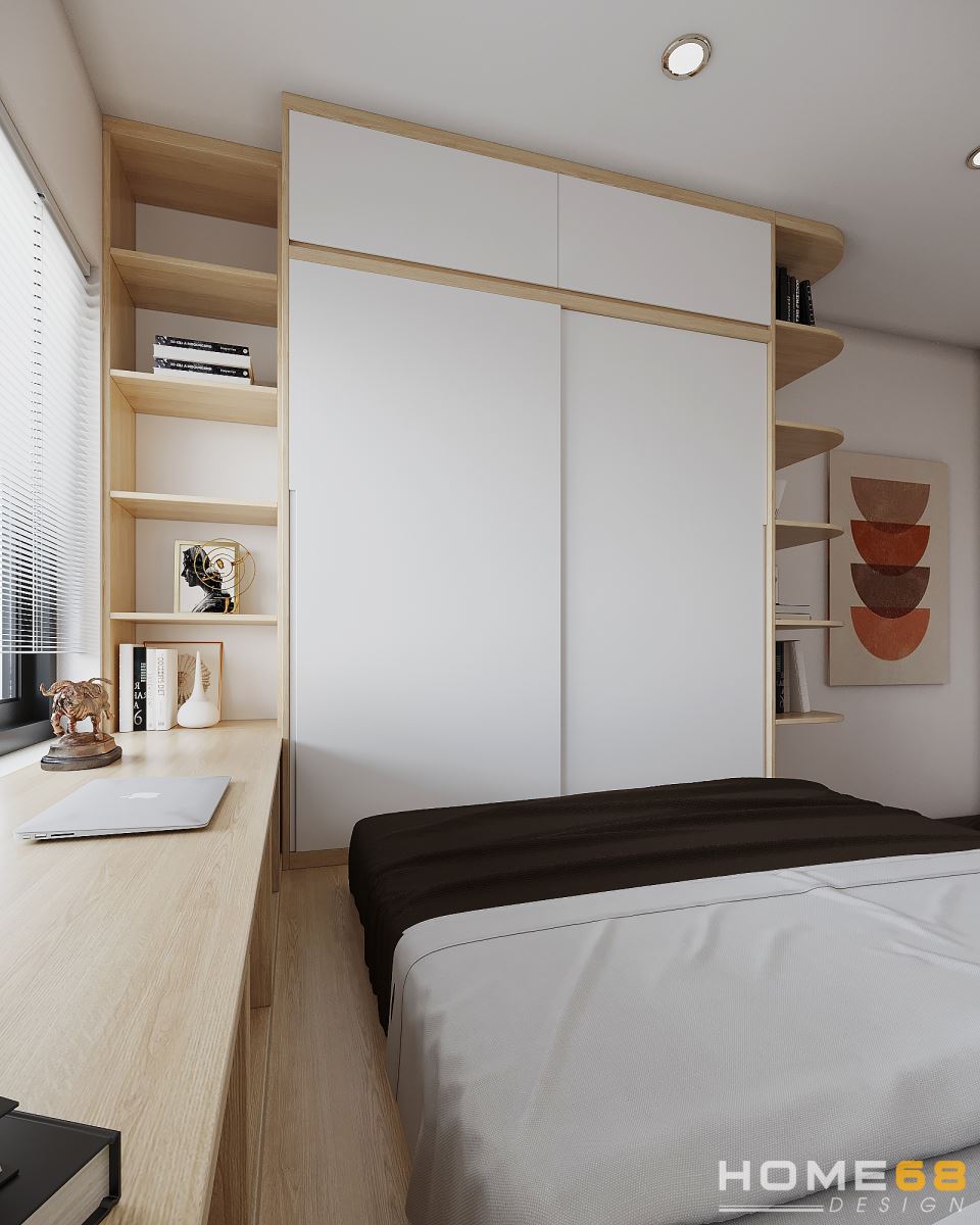 HOME68 thiết kế nội thất phòng ngủ hiện đại, đơn giản mà tiện nghi