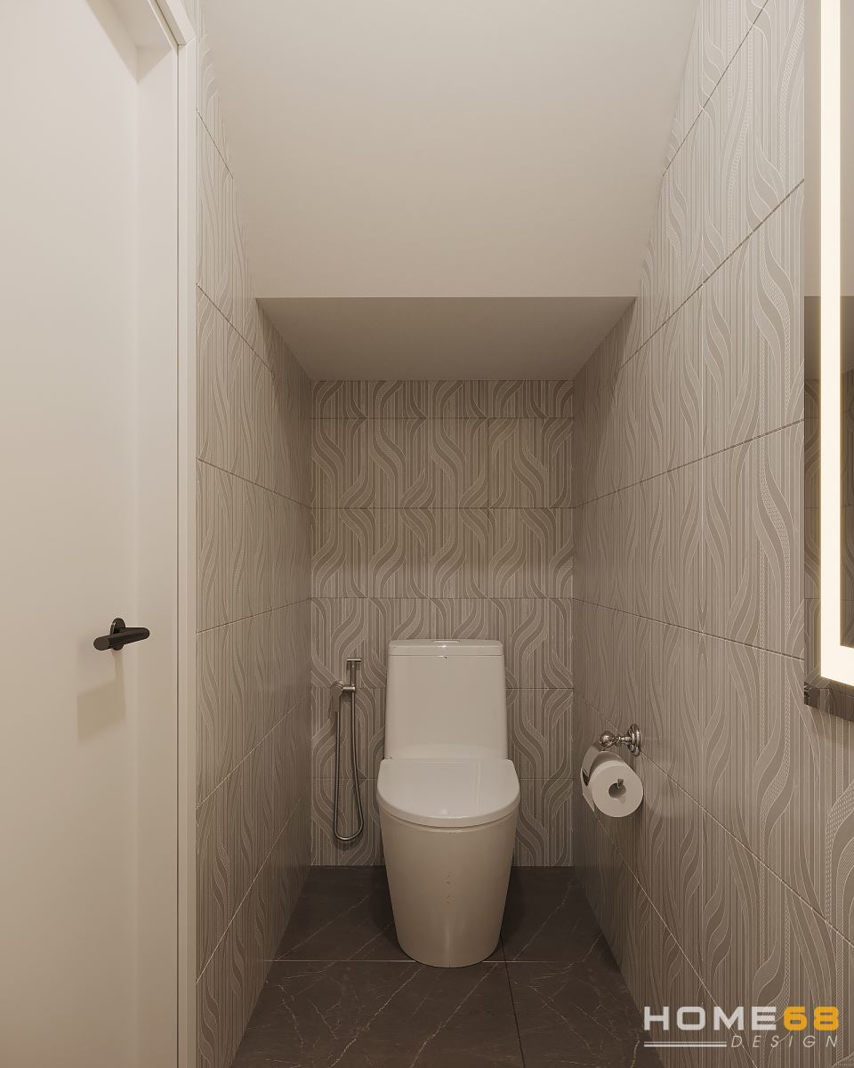 HOME68 thiết kế nội thất nhà vệ sinh tối giản, tiện nghi tại Hải Phòng