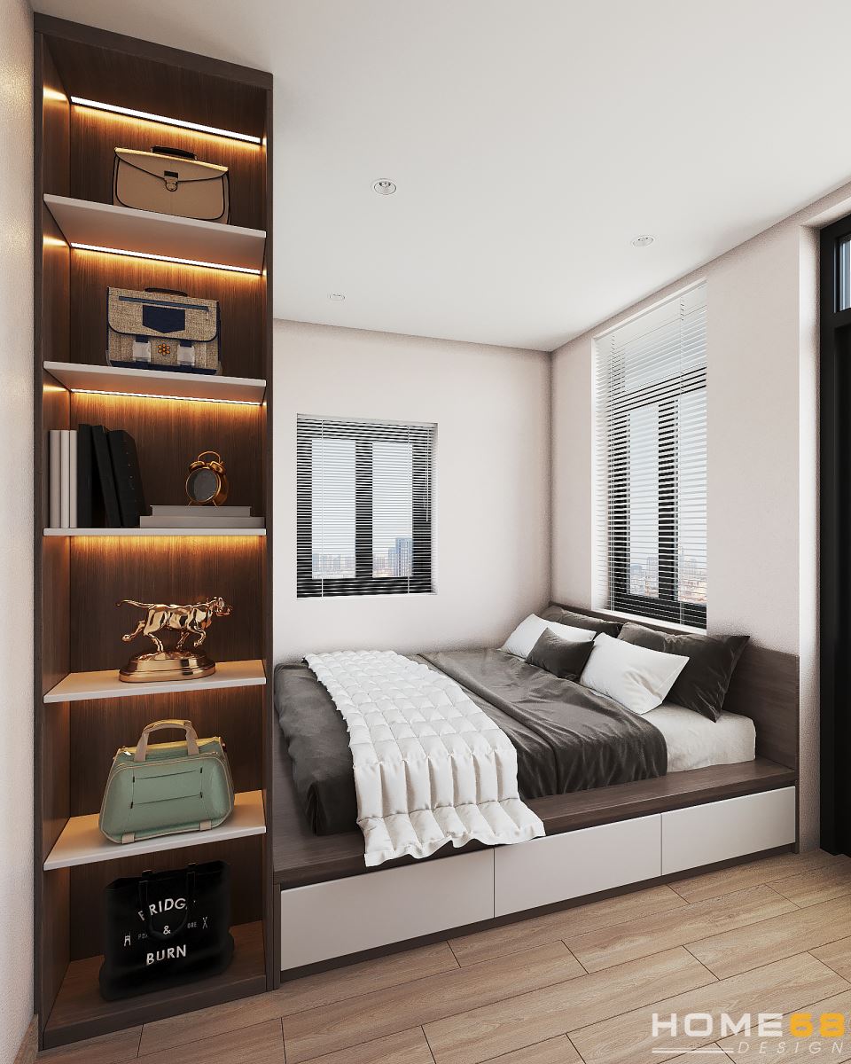 Thiết kế nội thất phòng ngủ hiện đại, đơn giản- HOME68