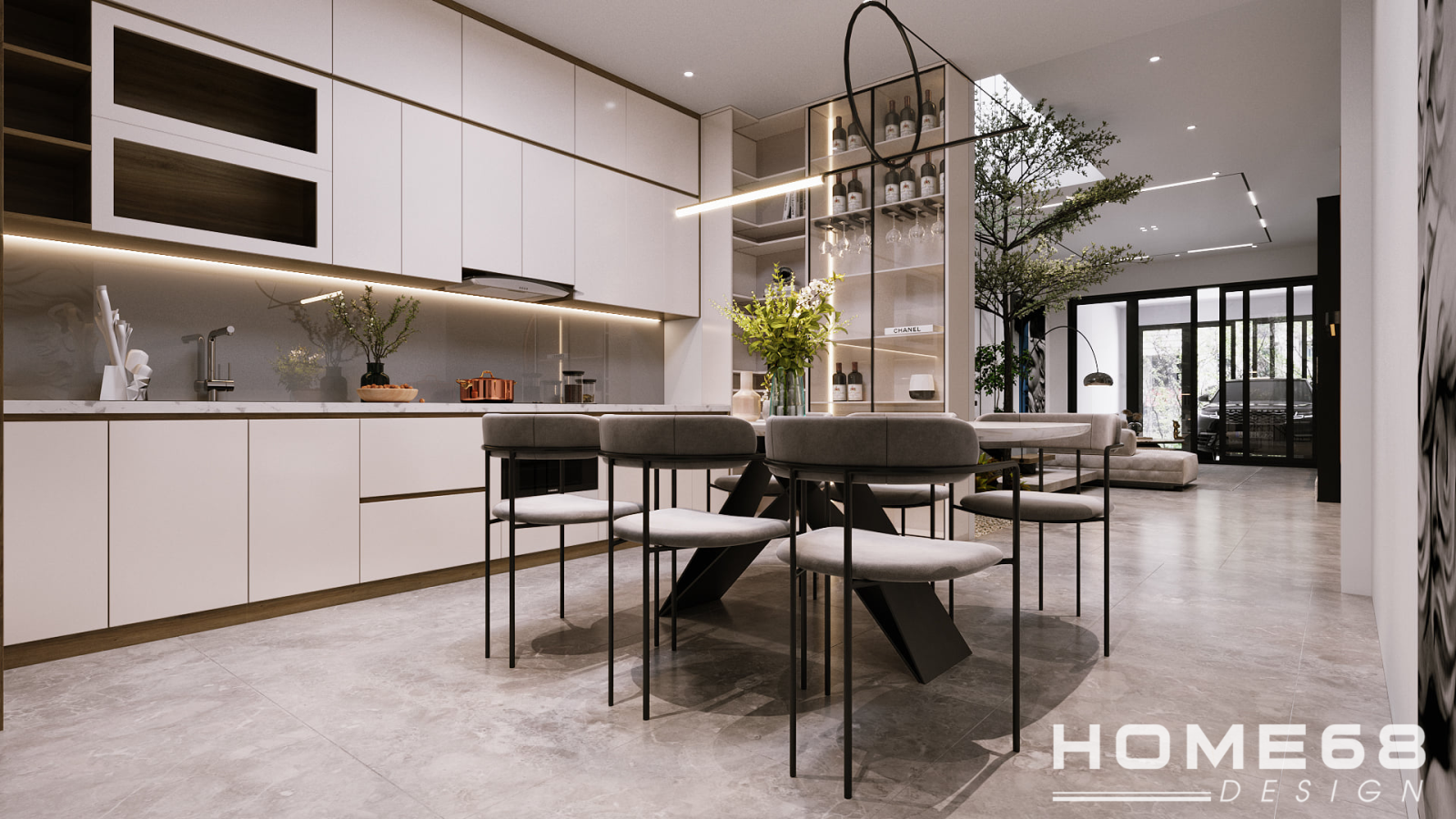 Dự án thiết kế nội thất bếp hiện đại cho nhà phố độc đáo, ấn tượng- HOME68