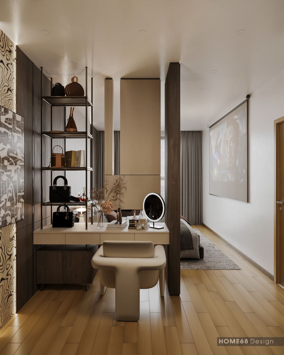 Thiết kế nội thất phòng ngủ master hiện đại, sang trọng- HOME68