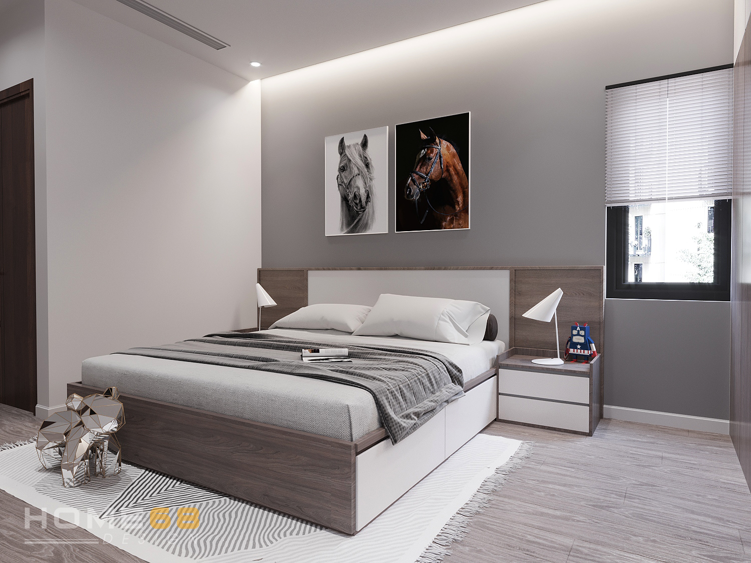 Thiết kế nội thất phòng ngủ khách hiện đại, đơn giản tại Hải Phòng