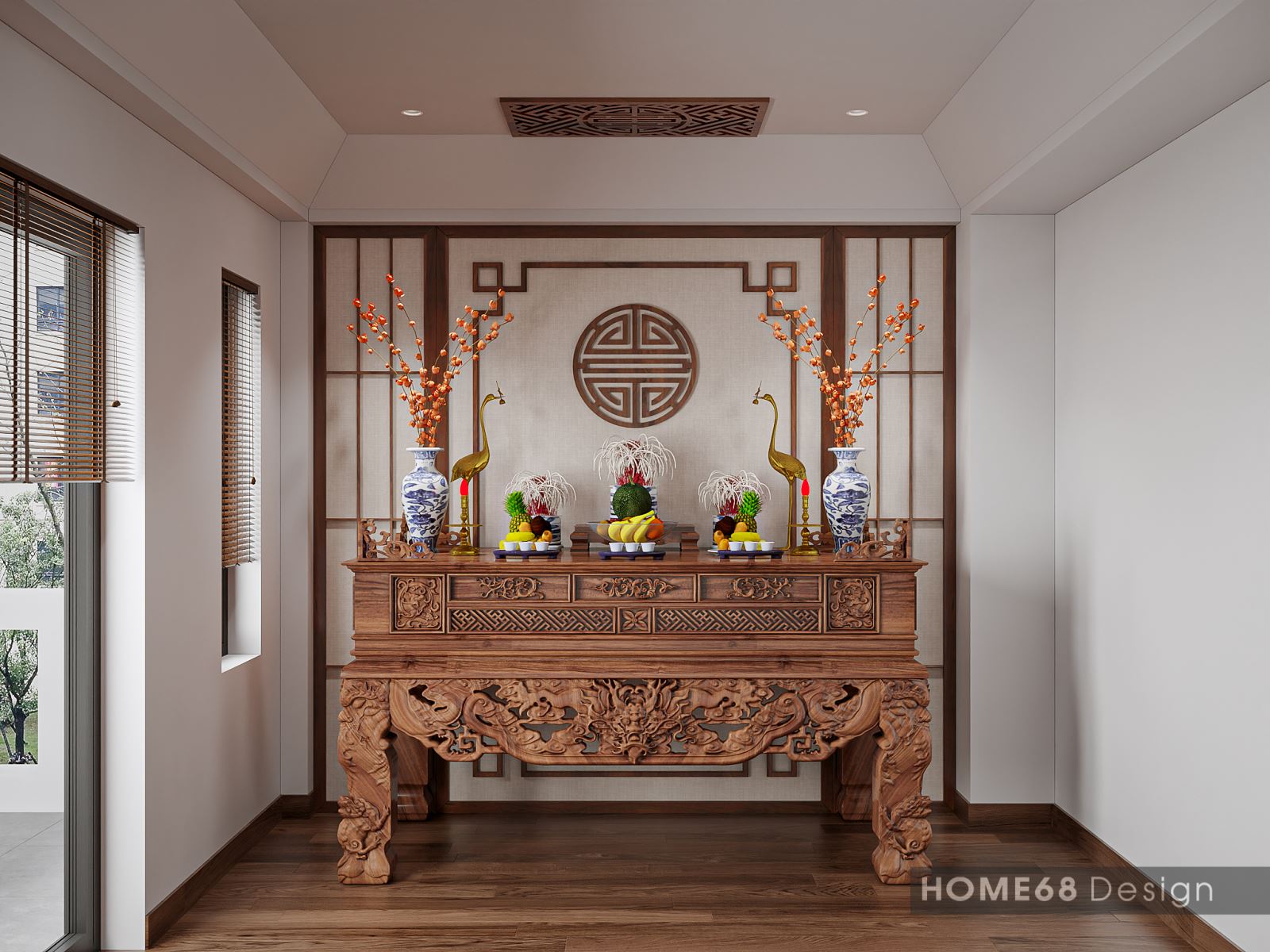 Thiết kế nội thất phòng thờ - HOME68