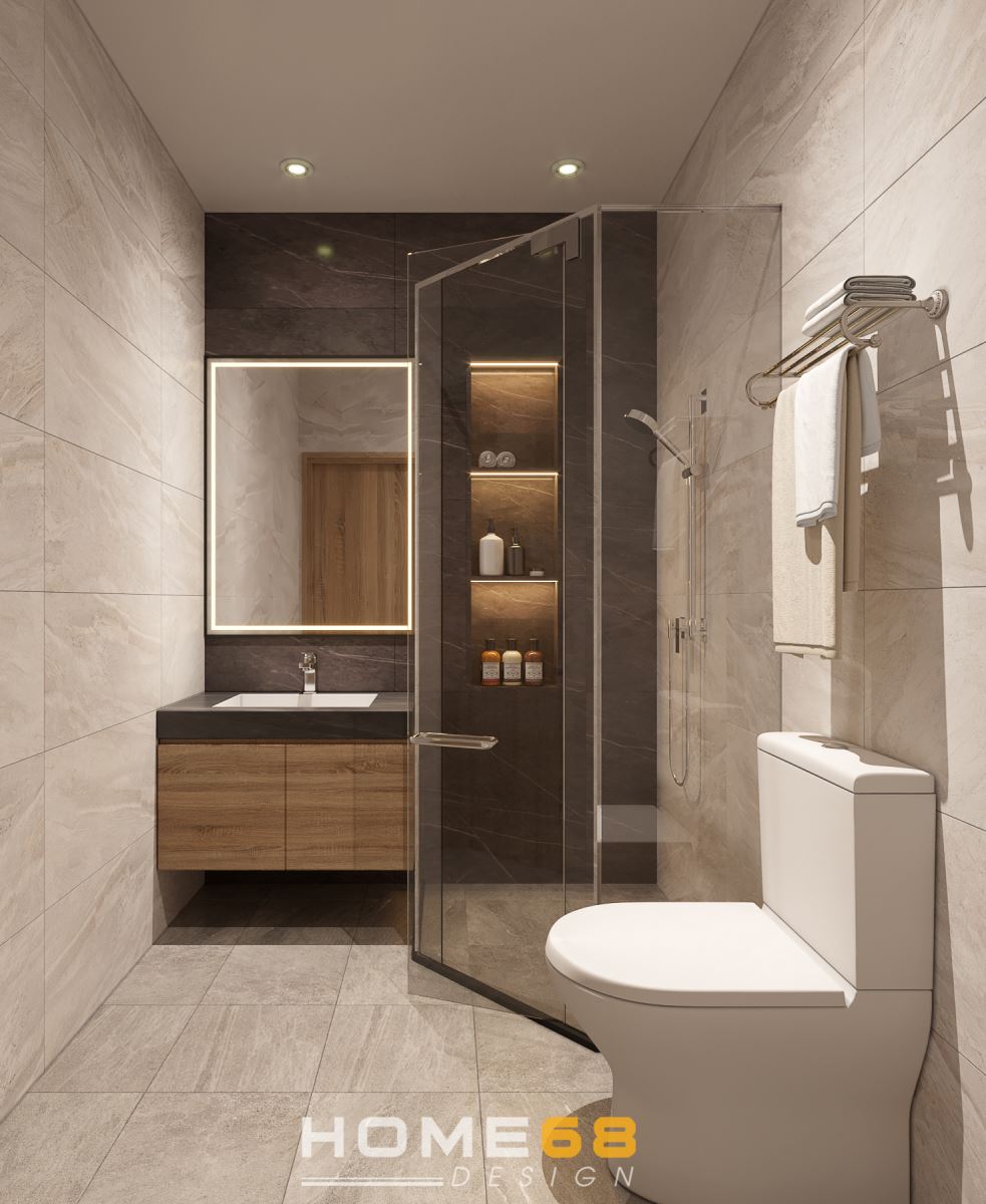 Thiết kế nội thất phòng tắm hiện đại- HOME68