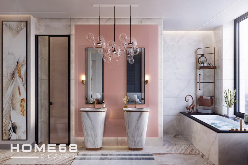 Thiết kế nội thất phòng tắm Penthouse hiện đại, đẳng cấp- HOME68