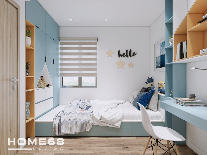 Thiết kế nội thất phòng ngủ cho con hiện đại, sinh động- HOME68