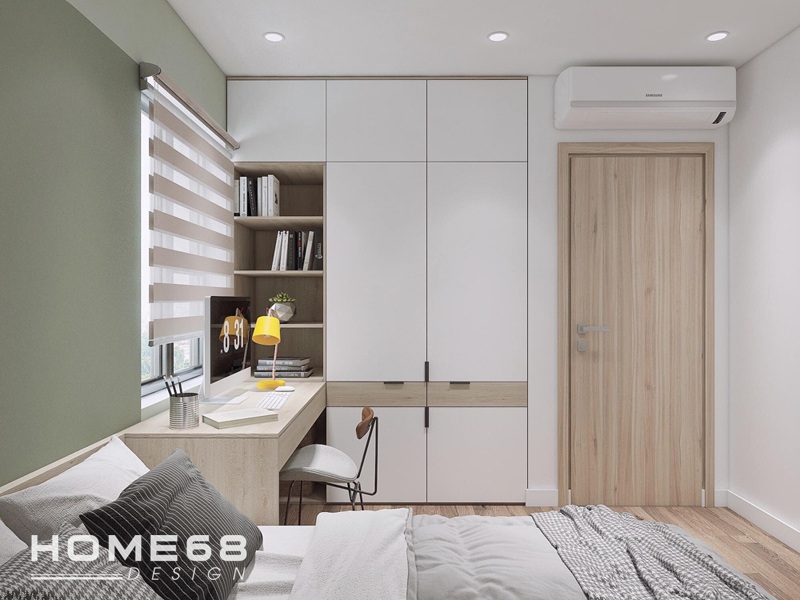 Phòng ngủ được thiết kế hiện đại, đơn giản nhưng vẫn đầy đủ, tiện nghi vô cùng- HOME68