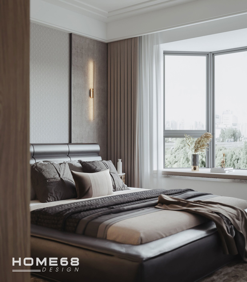 Thiết kế nội thất phòng ngủ ấm cúng, tiện nghi- HOME68