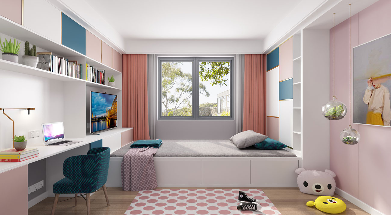 Phòng ngủ hiện đại với gam màu pastel ngọt ngào- HOME68