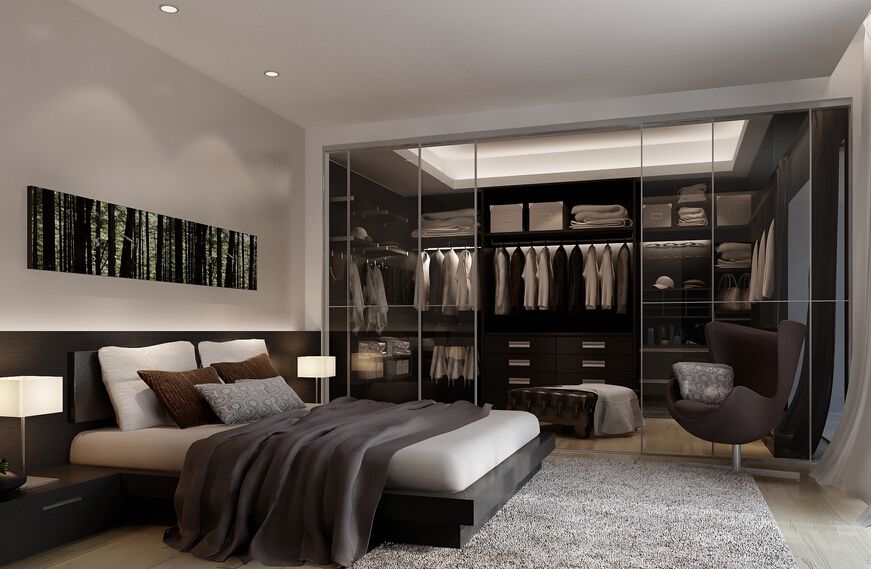 Mẫu thiết kế phòng thay đồ trong phòng ngủ hiện đại, tiện nghi- HOME68