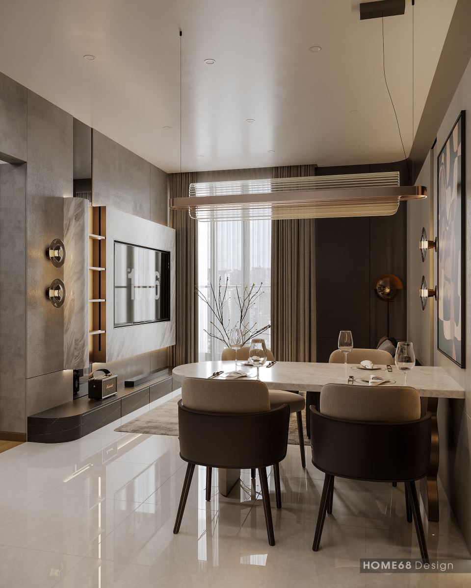 Thiết kế nội thất bếp hiện đại, cuốn hút- HOME68