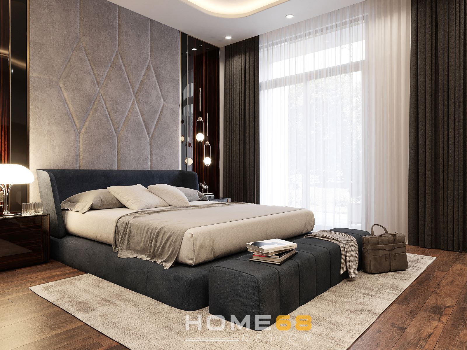 Sử dụng ánh sáng tự nhiên trong thiết kế nội thất phòng ngủ- HOME68