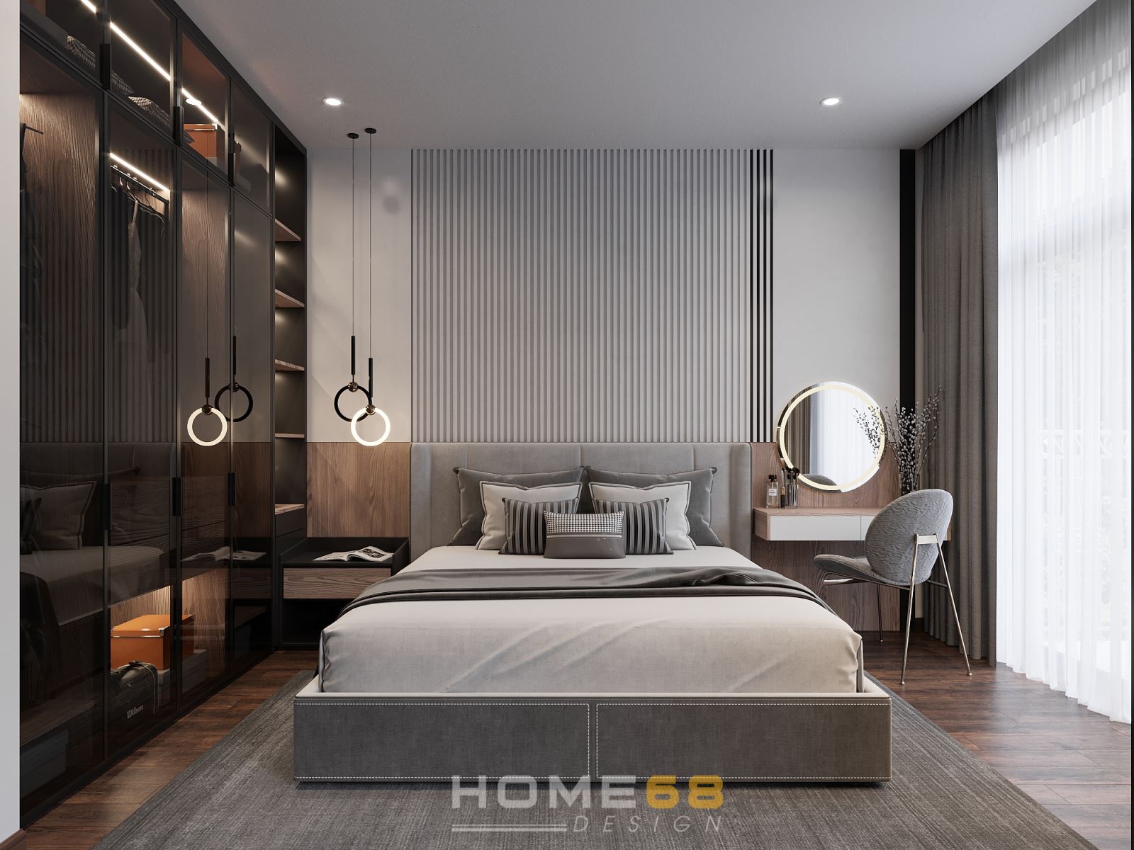 Thiết kế nội thất phòng ngủ hiện đại, độc đáo từ HOME68