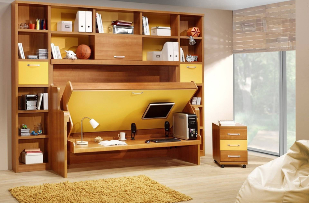 Sử dụng tủ gỗ 2 trong 1 giúp căn nhà thêm gọn gàng và tiện nghi hơn rất nhiều- HOME68