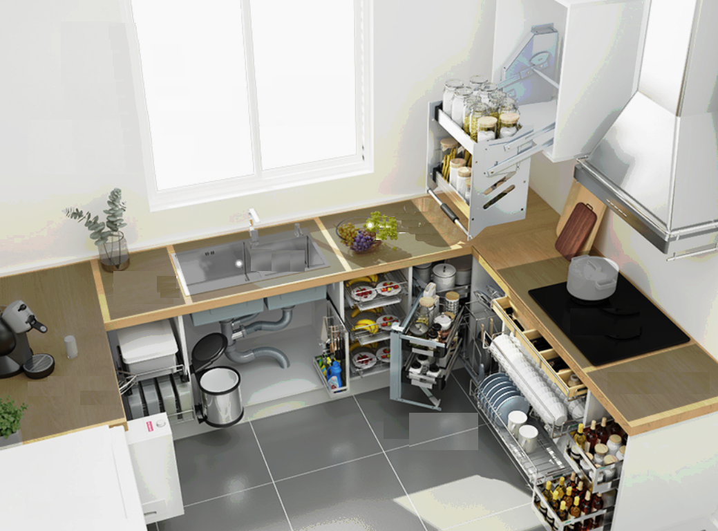 Bếp với những nội thất thông minh giúp người sử dụng thêm phần tiện nghi và thoải mái- HOME68