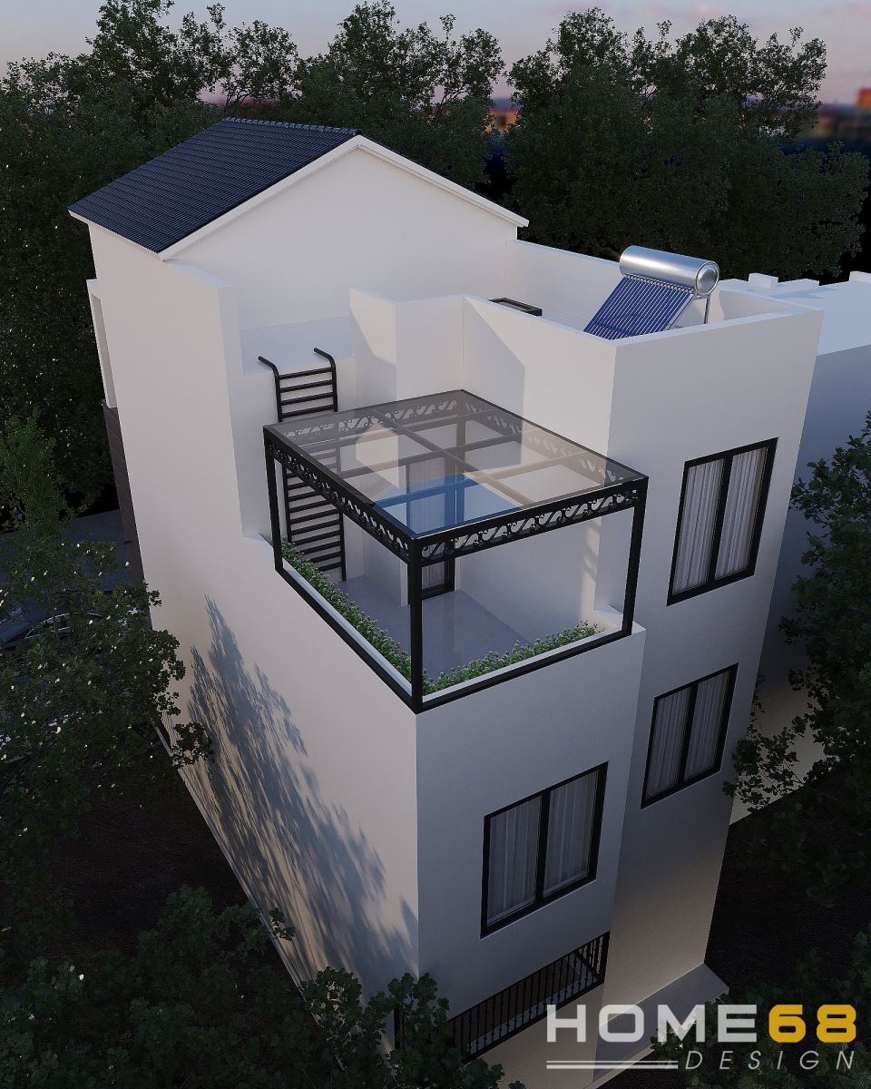 Dự án thiết kế kiến trúc nhà phố 3 tầng mái thái hiện đại, độc đáo- HOME68