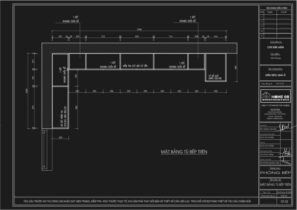 Mẫu thiết kế nội thất bếp hiện đại, cao cấp của đội ngũ HOME68