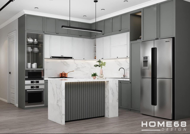 Tủ bếp có kích thước phù hợp mang đến không gian bếp hoàn hảo hơn- HOME68 
