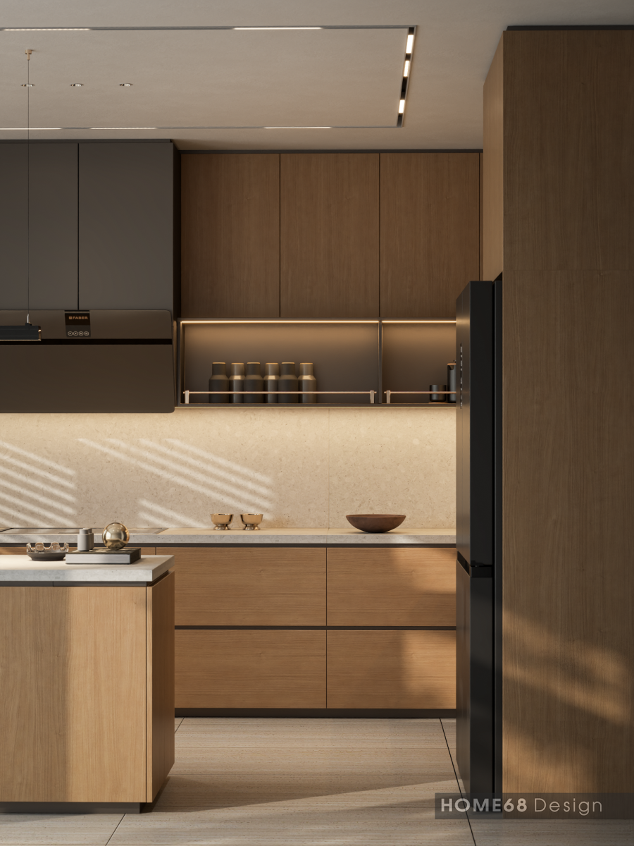 Tủ bếp inox cánh Laminate tại Vũ Yên, Hải Phòng - CĐT Chị Hằng