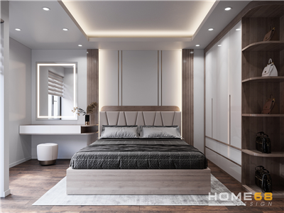 Thiết kế nội thất phòng ngủ hiện đại, tinh tế cho anh Thanh tại Ngô Quyền, Hải Phòng