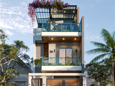  Thiết kế kiến trúc nhà phố hiện đại, cao cấp tại Nha Trang - CĐT anh Tuất 