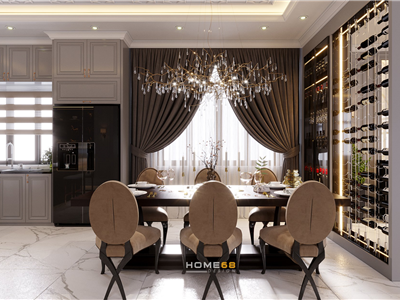 Thiết kế nội thất biệt thự tân cổ điển sang trọng, đẳng cấp- CĐT chị Hồng tại Dương Kinh, Hải Phòng