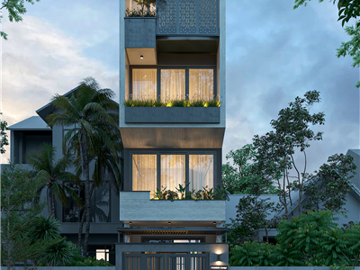Dự Án Thiết Kế Kiến Trúc Nhà Phố 4 Tầng Tại Hồng Bàng, Hải Phòng 